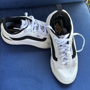 Vans White and Black Classic Sneakers